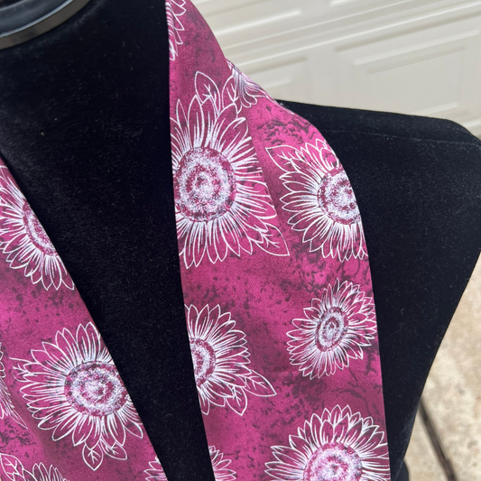 Purple Sunflowers Kitchen Scarf