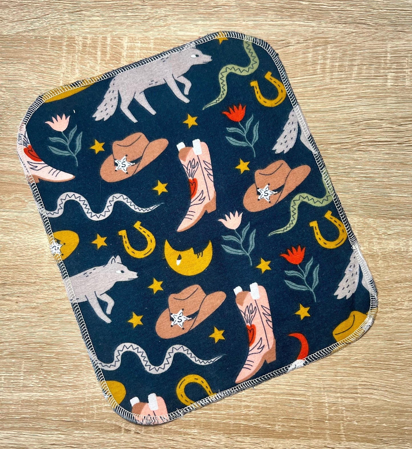 Ghosts on Black Reusable Paper Towels | Sustainable Kitchen Towels