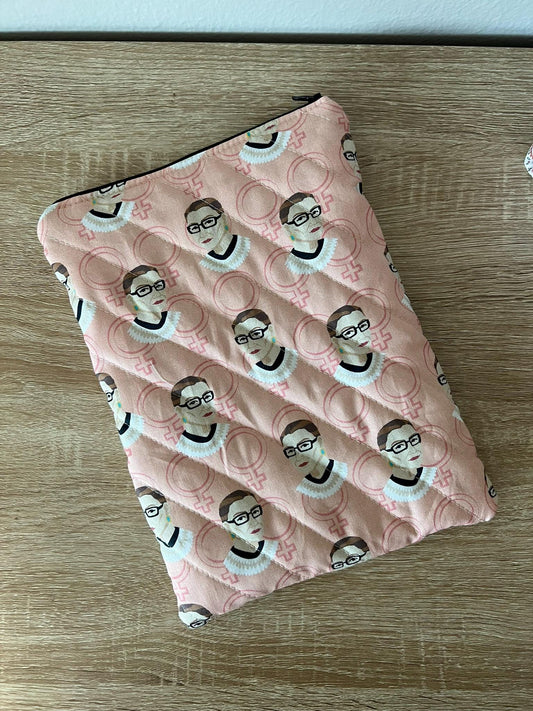 Ruth Bader Ginsburg Book Sleeve with Zipper