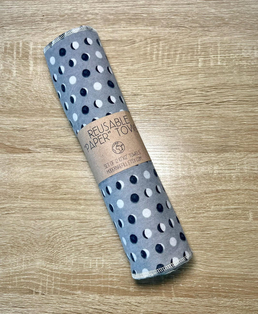 Moon Phases Reusable Paper Towels | Sustainable Kitchen Towels