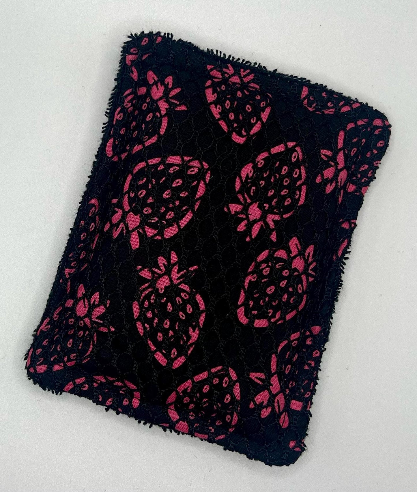 Strawberries on Black Washable Sponge | Sustainable Dish Sponge