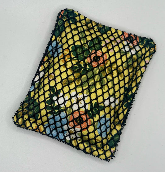 Yellow Floral Washable Sponge | Sustainable Dish Sponge