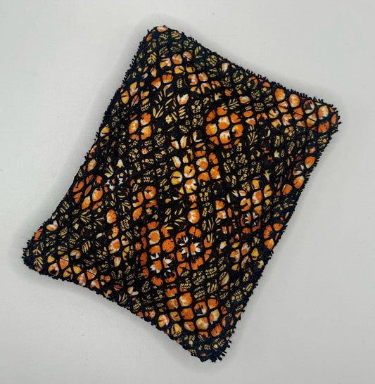 Orange Floral Washable Sponge | Sustainable Dish Sponge