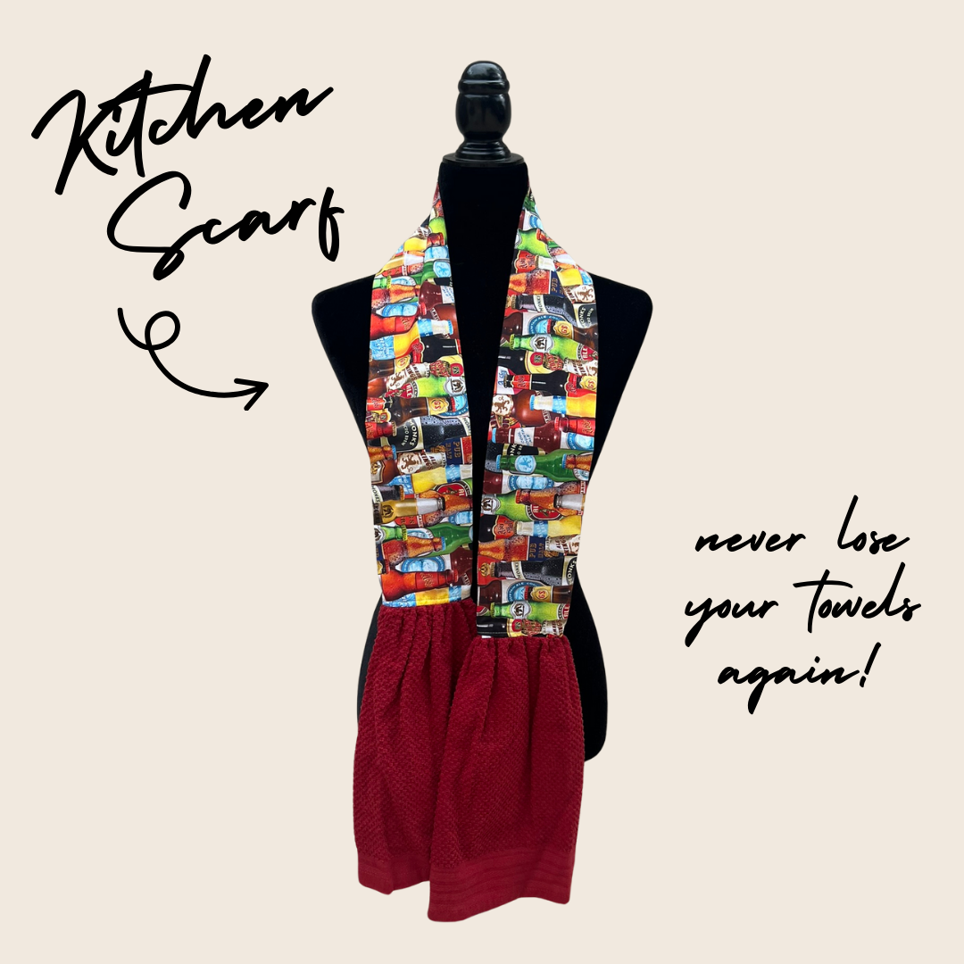 Beer Bottle Kitchen Scarf