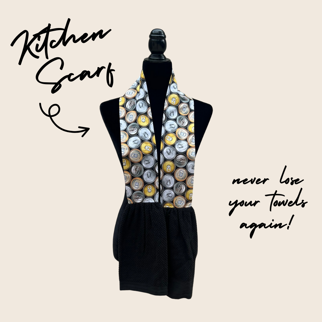 Beer Cans Kitchen Scarf