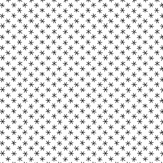 Century Black on White by Andover Fabrics Big Asterisks Black on White