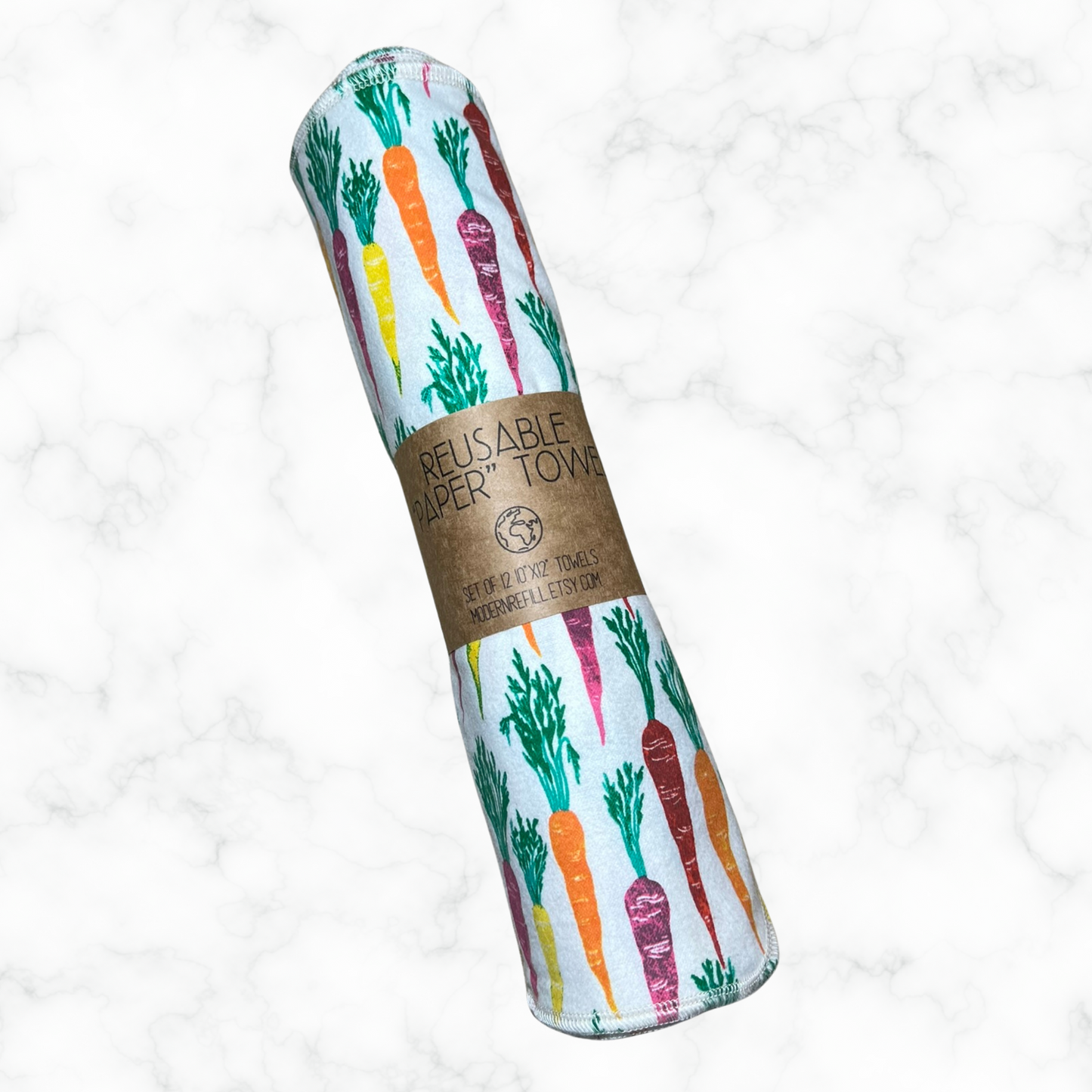 Reusable Paper Towels - Carrots