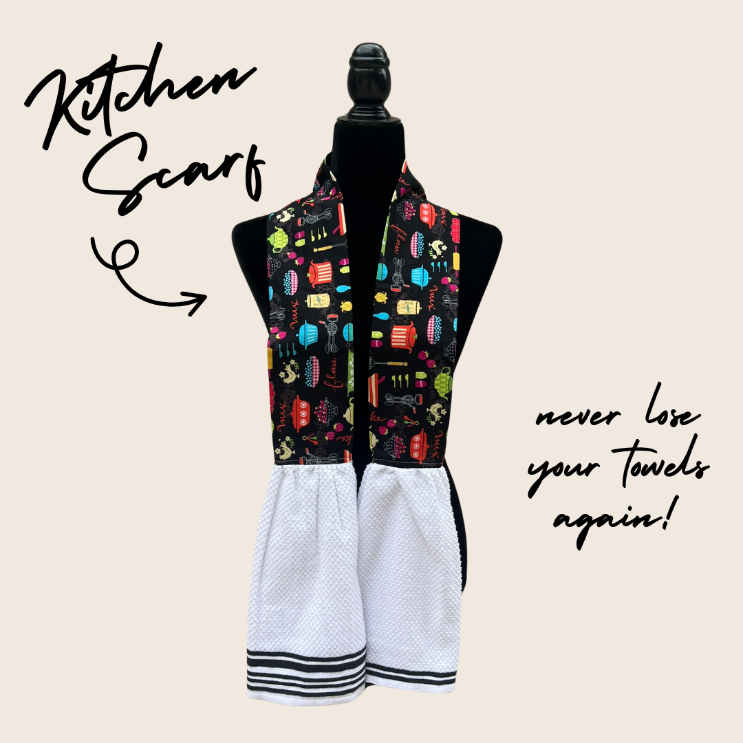 Colorful Cookware Kitchen Scarf