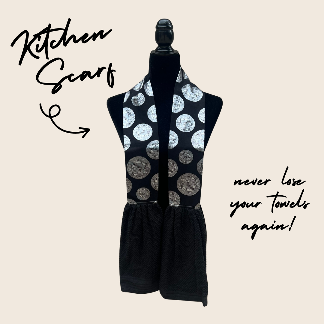 Disco Balls Kitchen Scarf