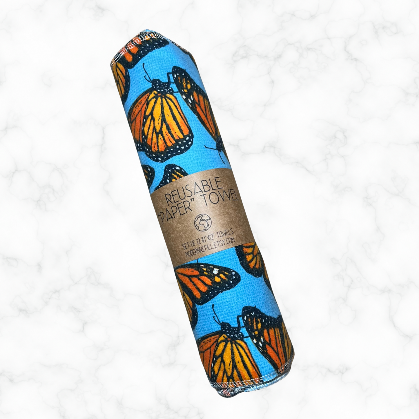 Reusable Paper Towels - Monarch Butterflies