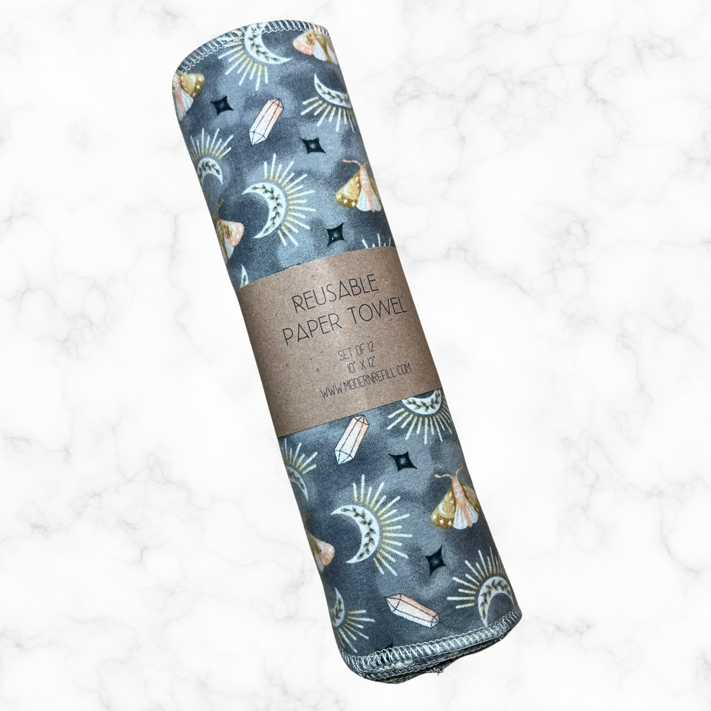 Reusable Paper Towels - Moths and Crystals