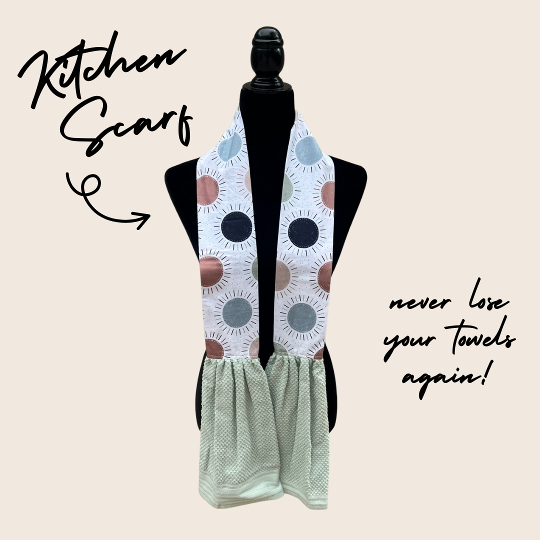 Multicolor Suns Kitchen Scarf