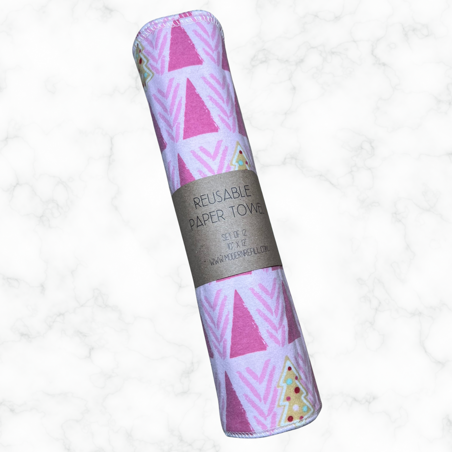 Reusable Paper Towels - Pink Cookie Trees