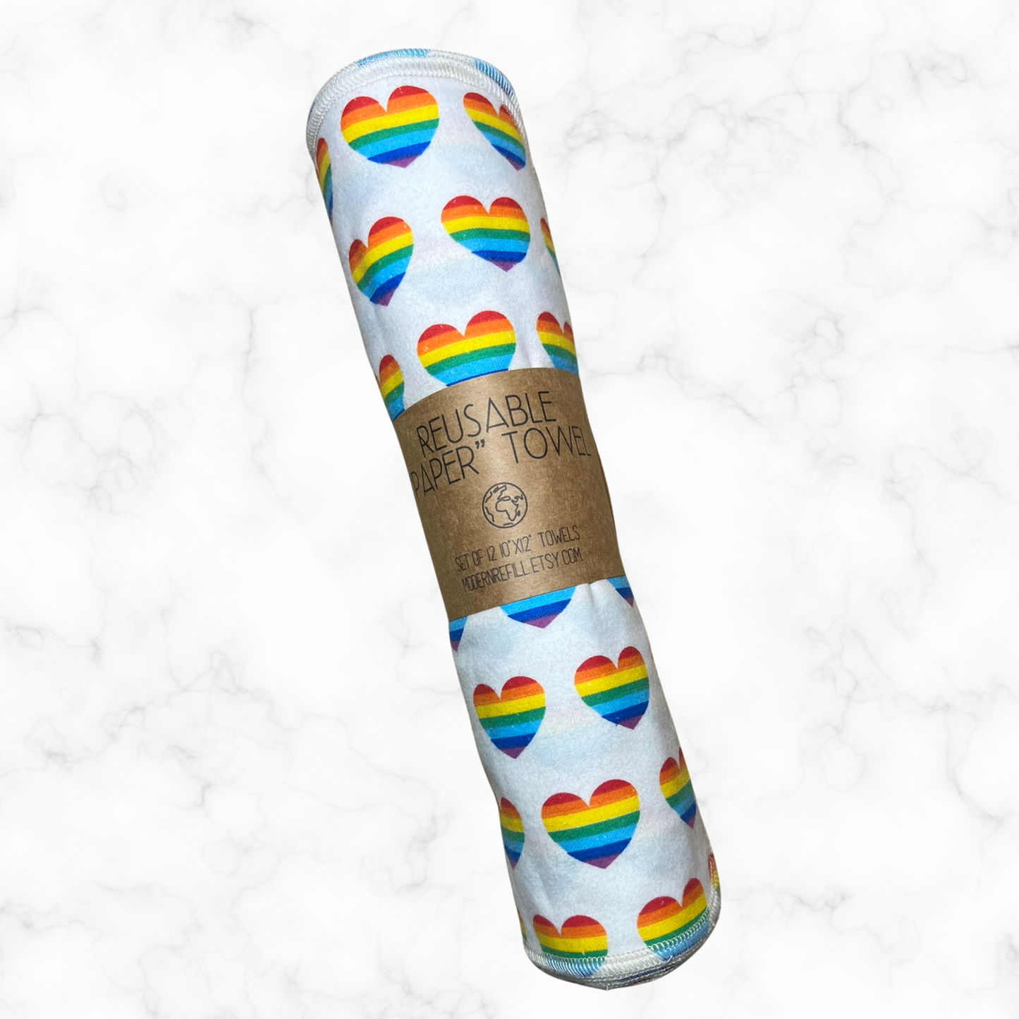 Reusable Paper Towels - Pride Hearts