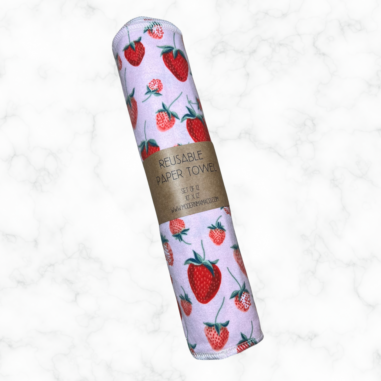 Reusable Paper Towels - Strawberries