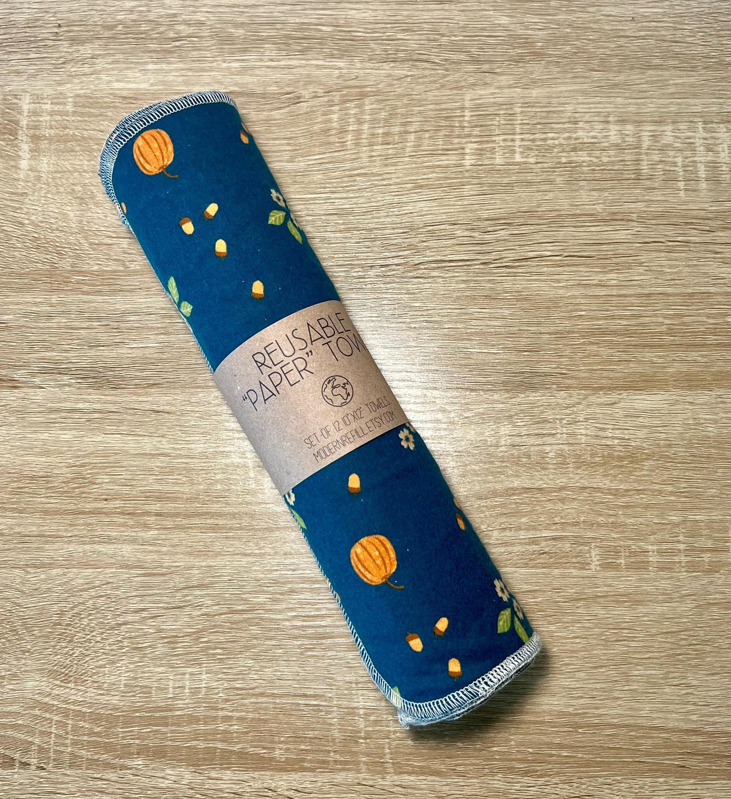 Fall gourd Reusable Paper Towels | Sustainable Kitchen Towels