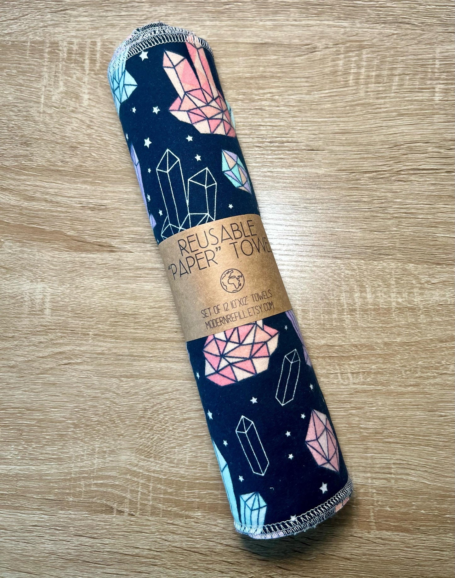 Crystal Flannel Reusable Paper Towels | Sustainable Kitchen Towels