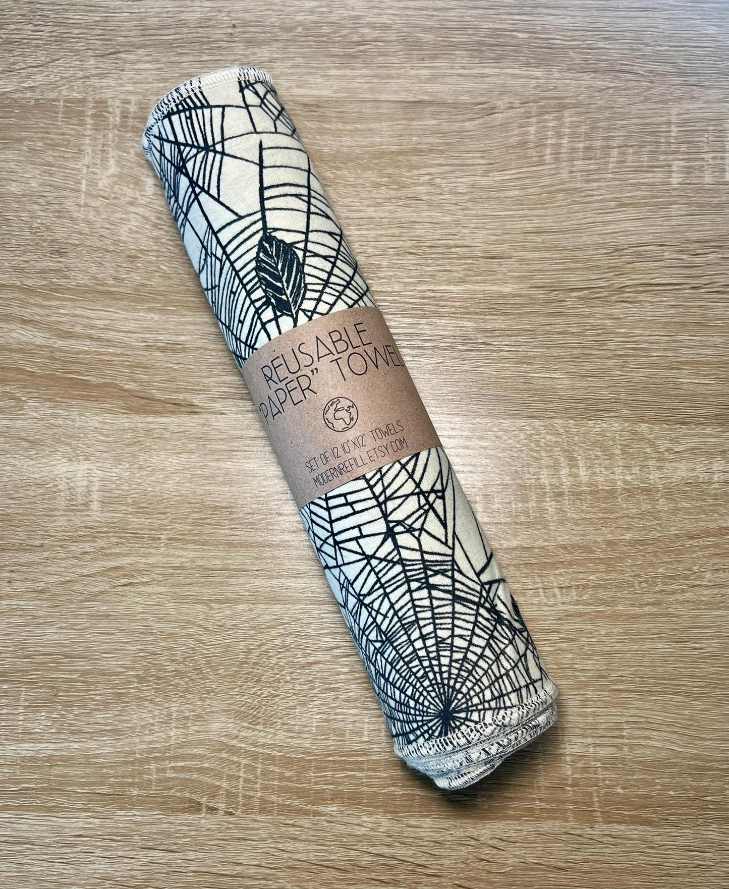 Spiderweb Flannel Reusable Paper Towels | Sustainable Kitchen Towels