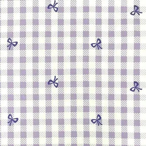 Purple Gingham and Bows Snuggle Flannel